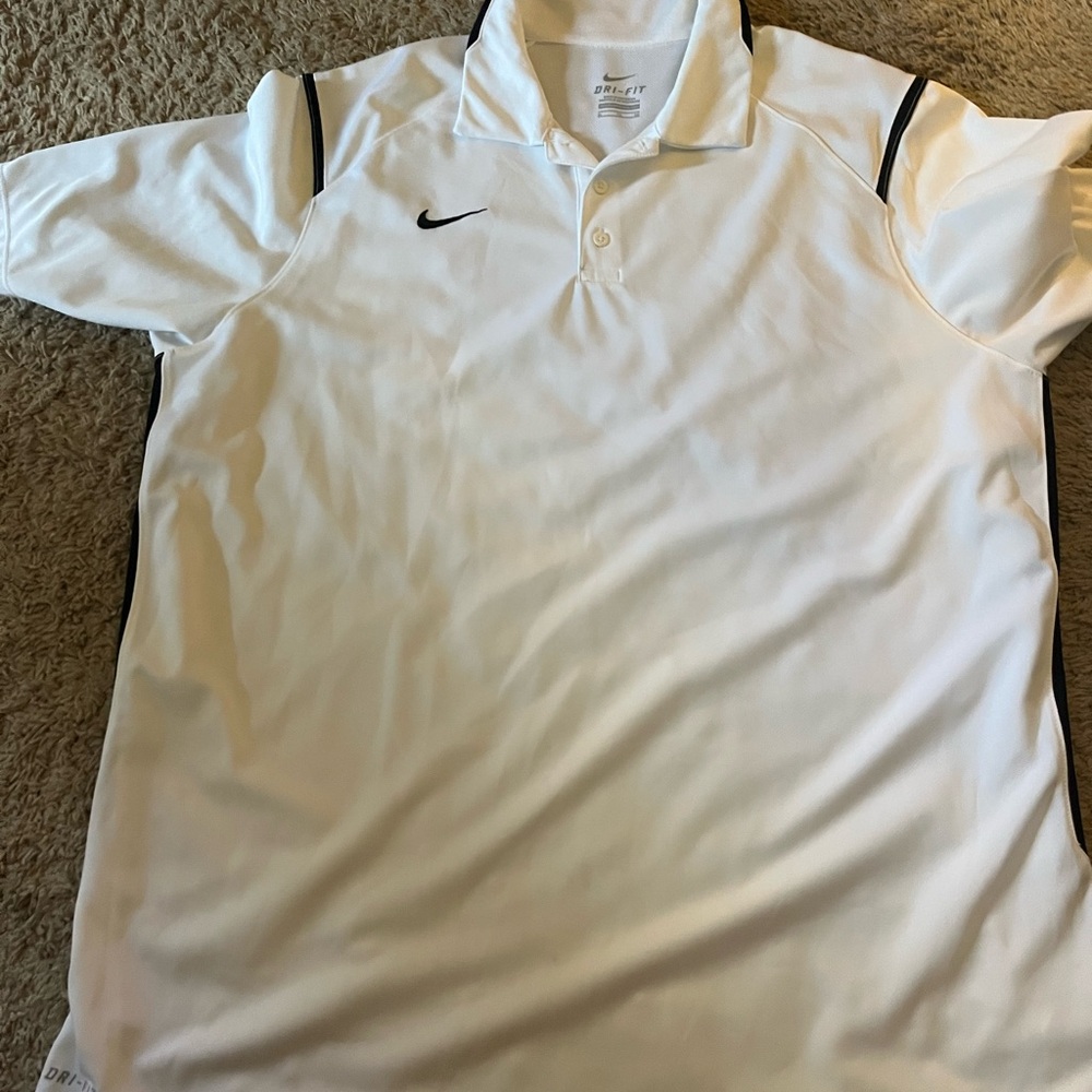 Nike White Performance Polo Shirt